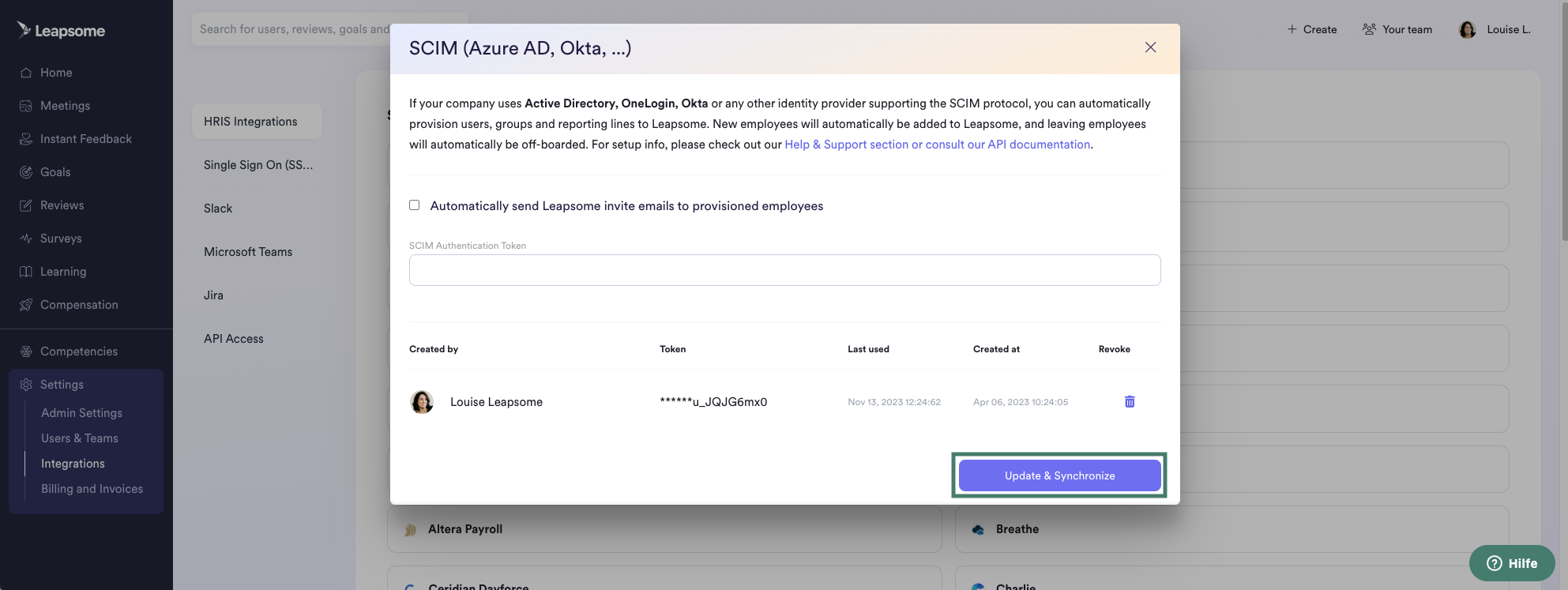 SCIM API Token Generation.png